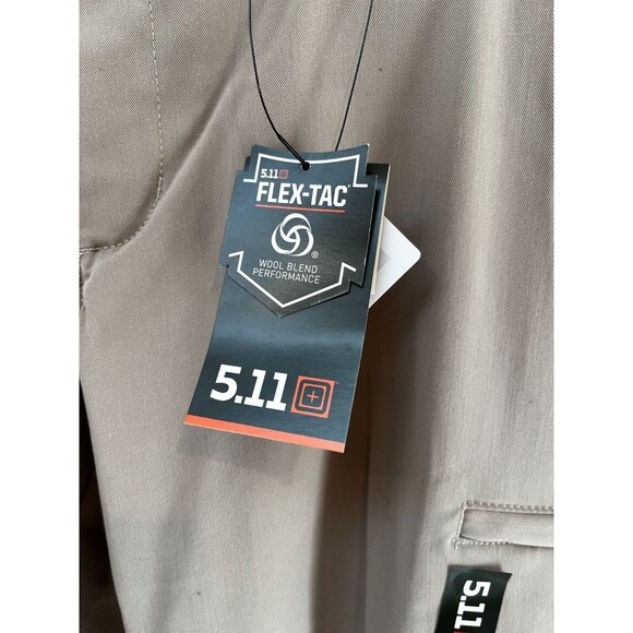 5.11 Women’s sz 12 Uniform Pants Flex-Tac Straight Fit Tan UNHEMMED Wool Bld NEW - Picture 6 of 15